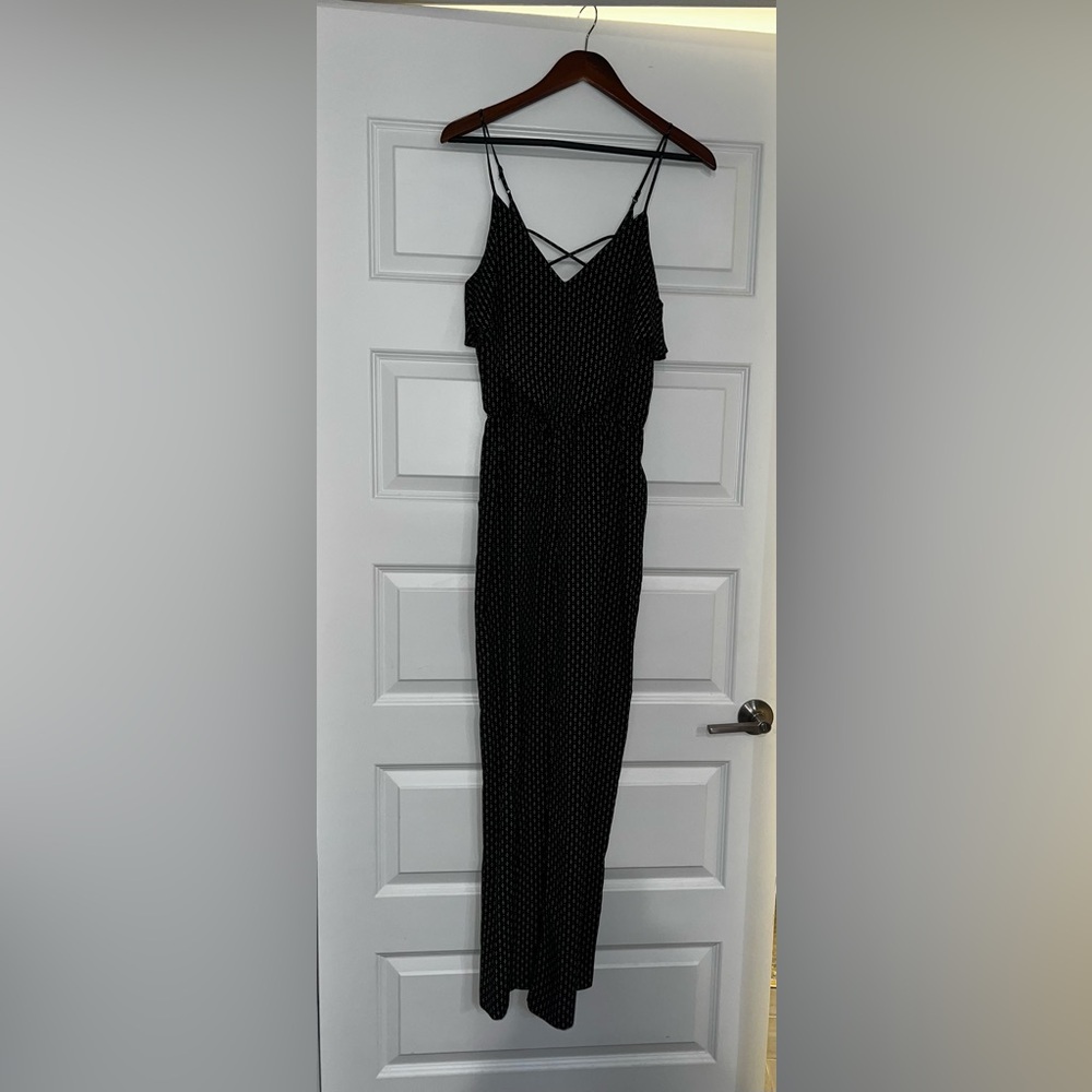 Like Mynded Black and White Patterned Jumpsuit Size Small